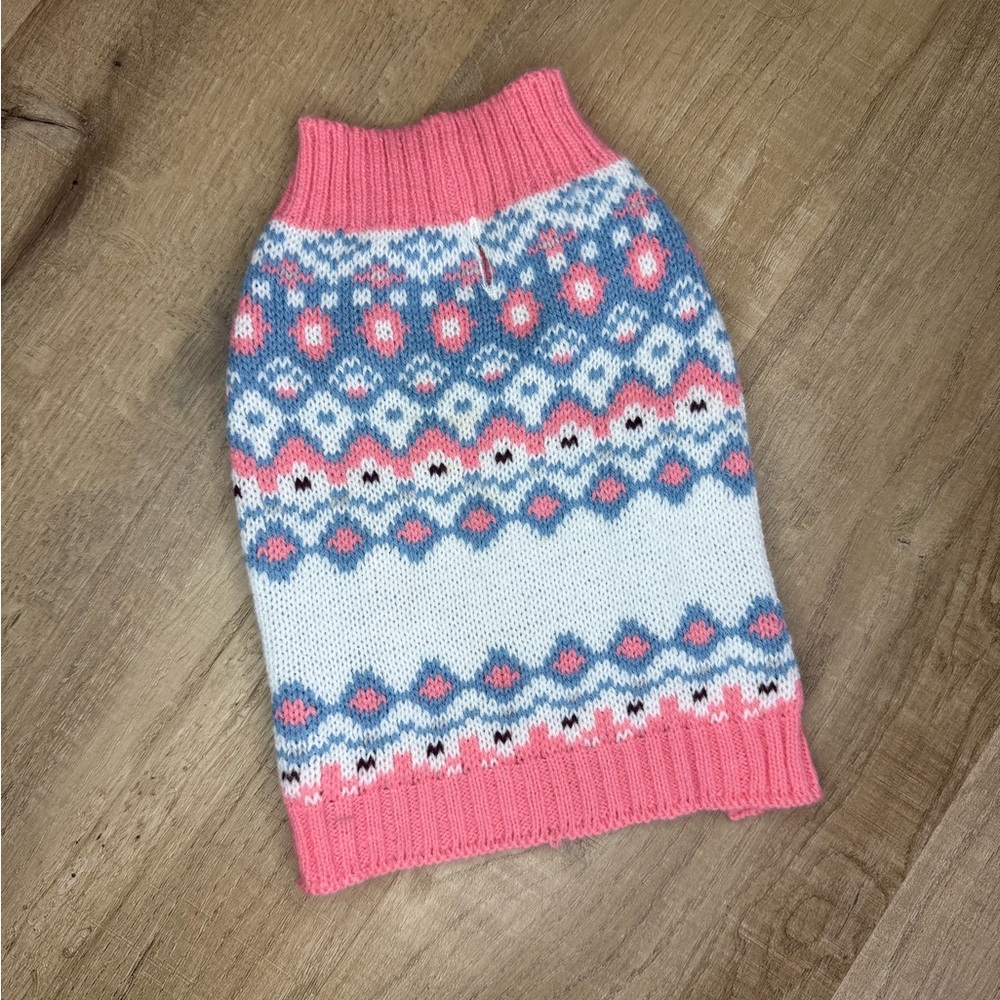 Pink small dog sweater